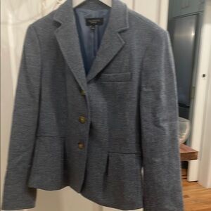 Stylish Gray Blazer with Gold Buttons